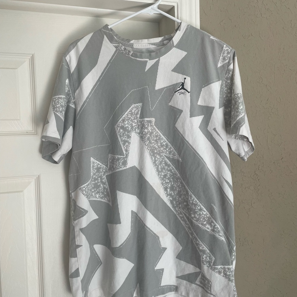 Gray Patterned Jordan Brand Men's Shirt